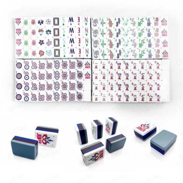 American Mahjong 160 Tiles Set-MJ00-Gray Blue