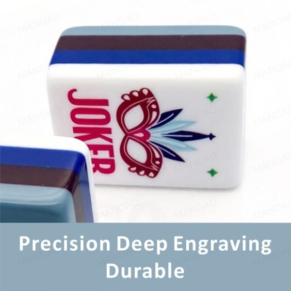 American Mahjong 160 Tiles Set-MJ00-Gray Blue