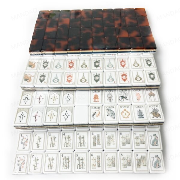 American Mahjong 160 Tiles Set-MJ012-4 Layer Tortoise shell