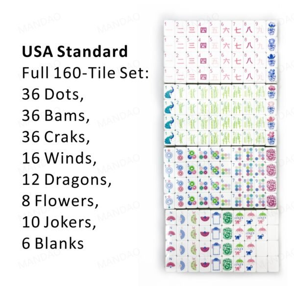 American Mahjong 160 Tiles Set-Mj001-Apple green