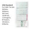American Mahjong 160 Tiles Set-MJ007-Bamboo Grain