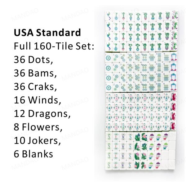 American Mahjong 160 Tiles Set-MJ007-Bamboo Grain