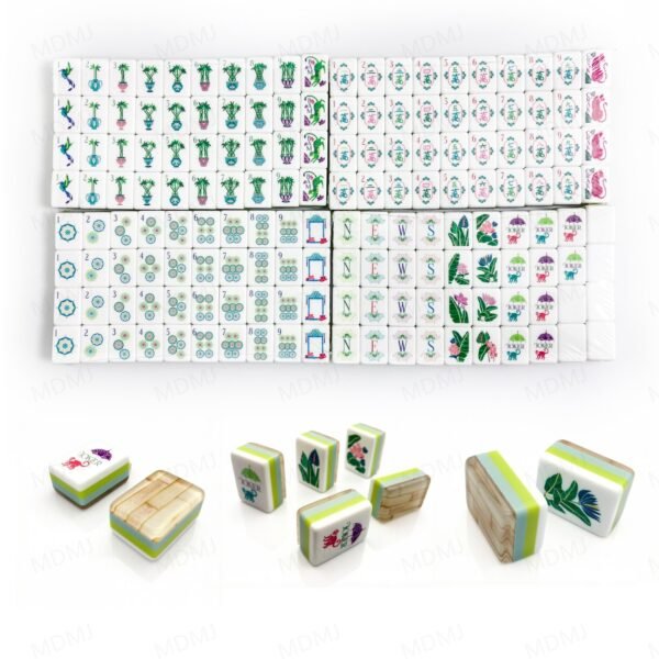 American Mahjong 160 Tiles Set-MJ007-Bamboo Grain
