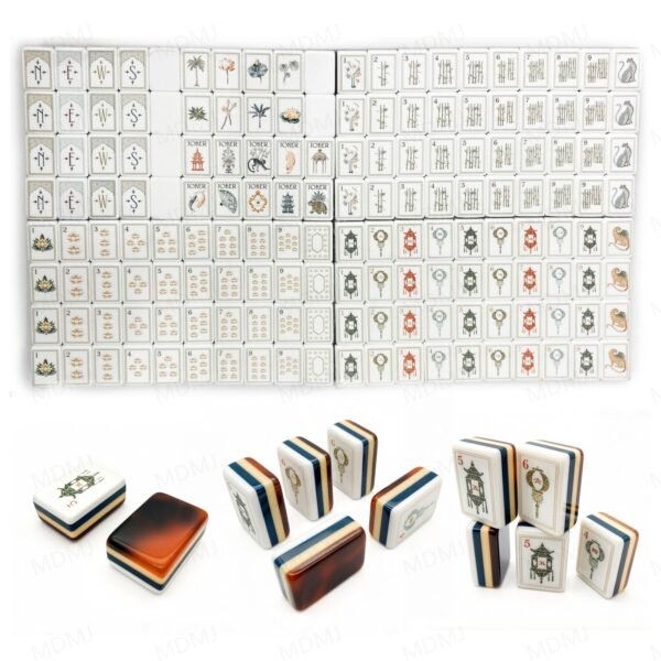 American Mahjong 160 Tiles Set-MJ012-4 Layer Tortoise shell